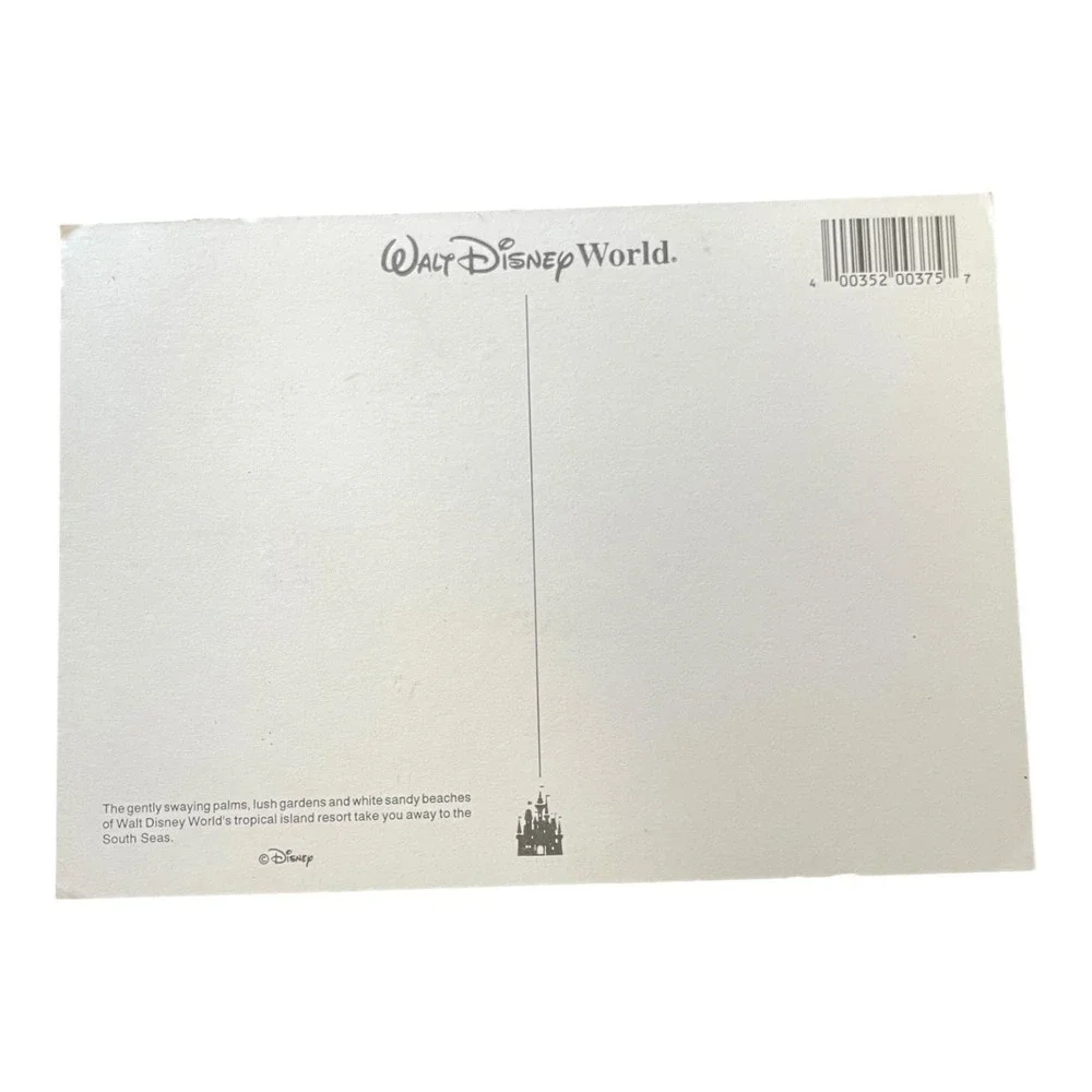 Vintage Disney's Polynesian Village Resort Postcard Walt Disney World Florida
